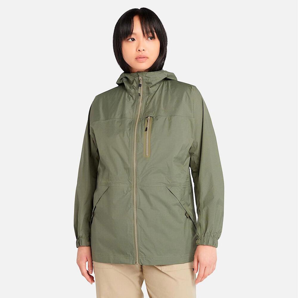 Timberland Women’s Size Small Green Jenness Waterproof Packable Jacket